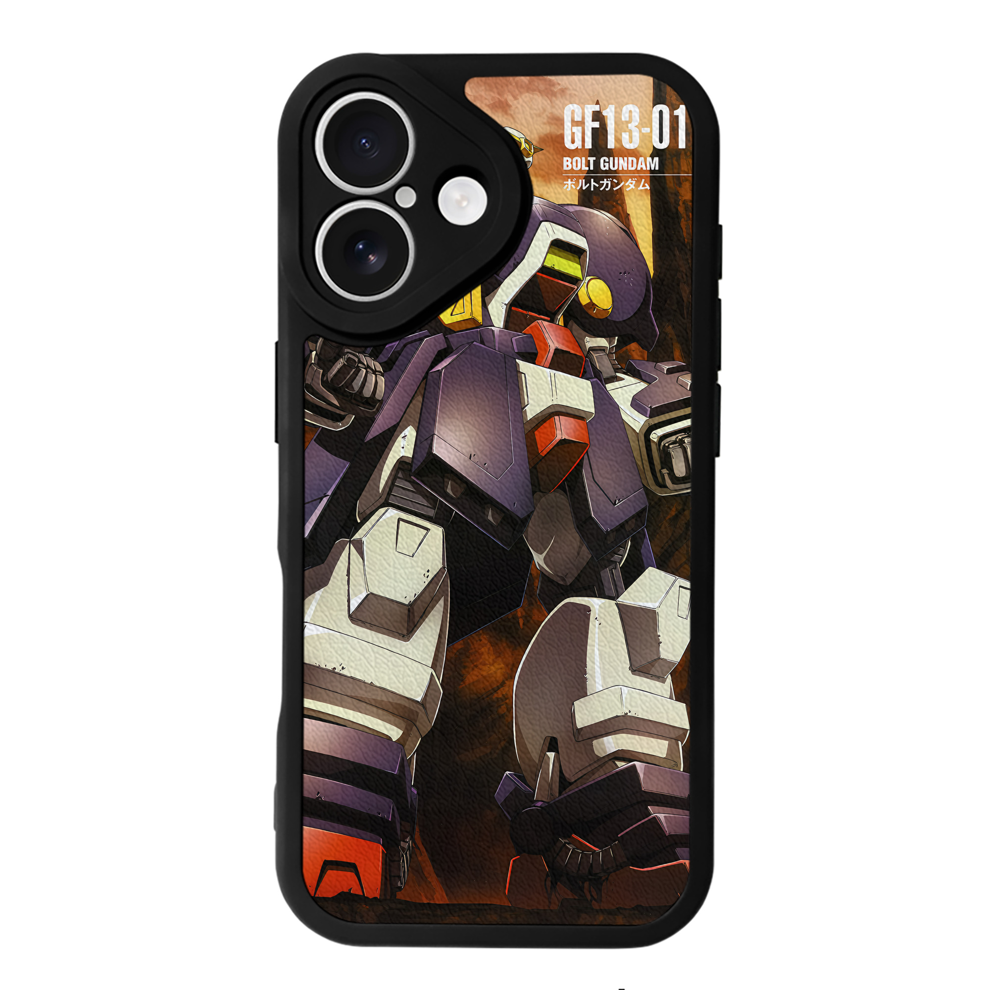 （画像用） 機動戦士ガンダム Mobile Suit Gundam 【iPhone 16シリーズ対応】シリコンスマホケース（レザー調） 材質：シリコン
